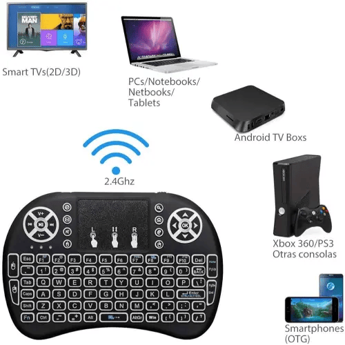 Mini Keyboard for Android TV Box PC FireStick Laptop with Touchpad